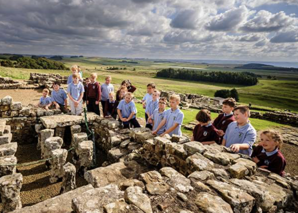 School group at Housesteads